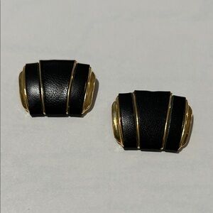 Vintage Bluette Black and Gold Shoe Clips